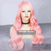  4 Wig Type Optional  Pink Loose Wavy human hair wig